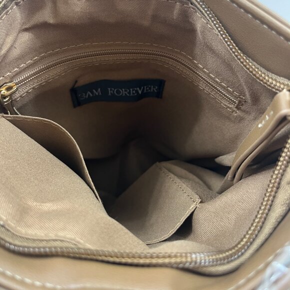 Fringe Tiered /Tassel/ Gold Hoop / Boho Style Crossbody/ Retro 70s - Brown - NWT - Picture 8 of 8